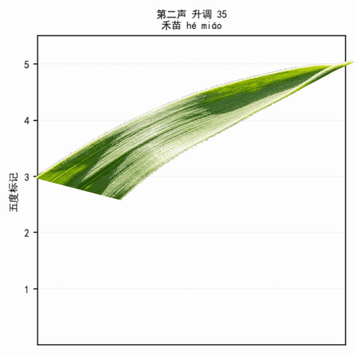 Rice leaf slanting upward