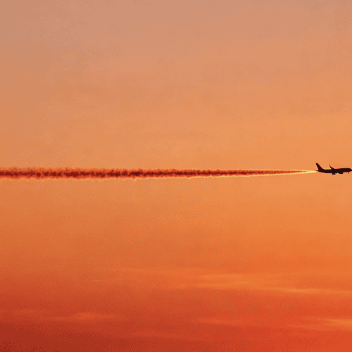 Airplane straight flight path